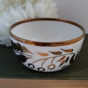 Old Foley Trinket bowl Mid century Gold Luster 1950s Vintage